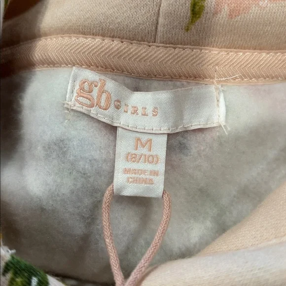 NWT fb girls Floral Ruffle Hoodie - Picture 5 of 5